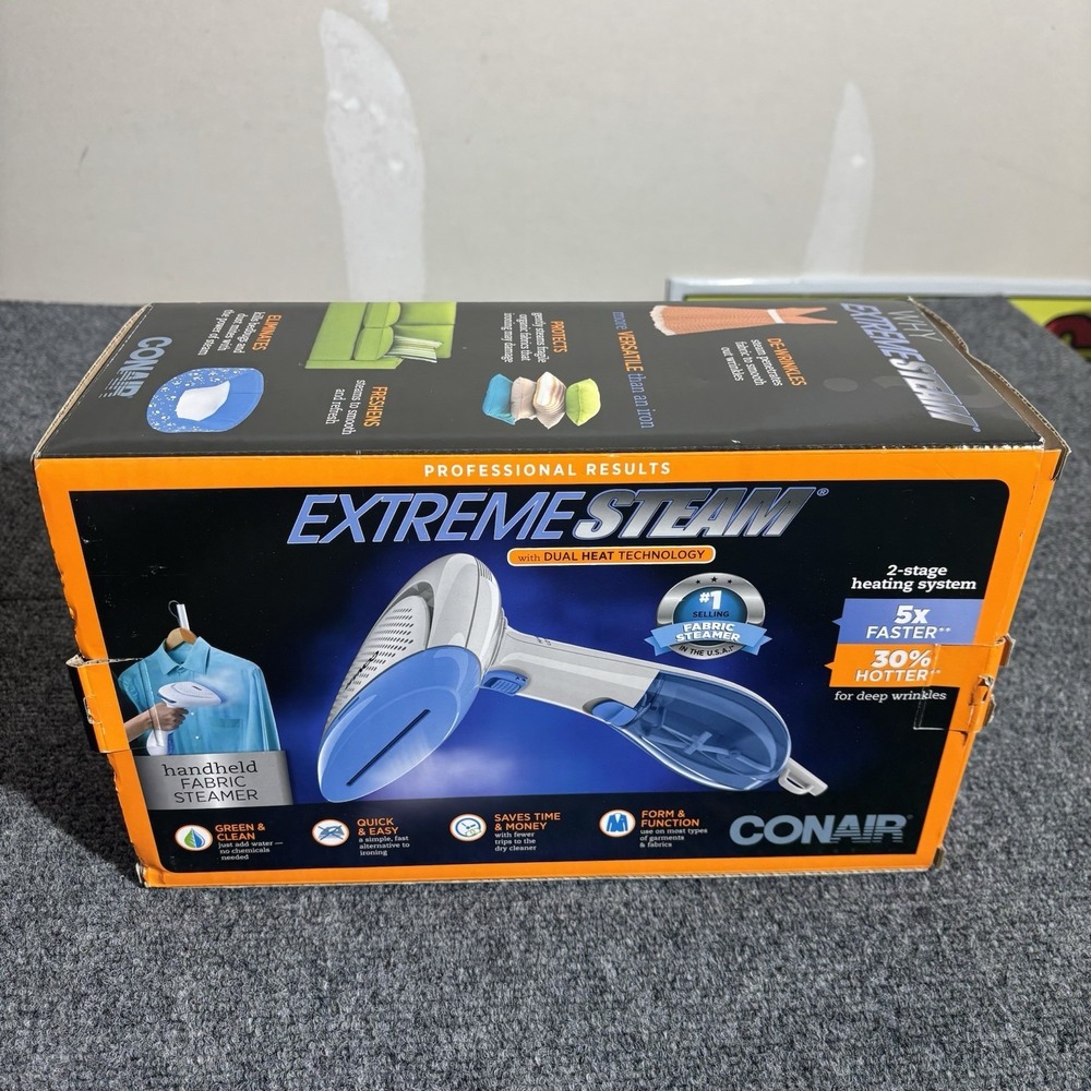 CONAIR Handheld Garment Steamer  ExtremeSteam 1200W Portable Handheld OPEN BOX